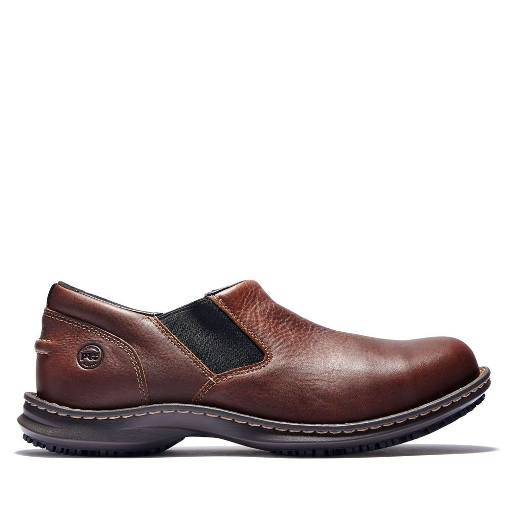 Timberland Παπούτσια Εργασίας Γυναικεια Καφε - Pro® Gladstone Esd Steel Toe Slip-On - Greece 1386402